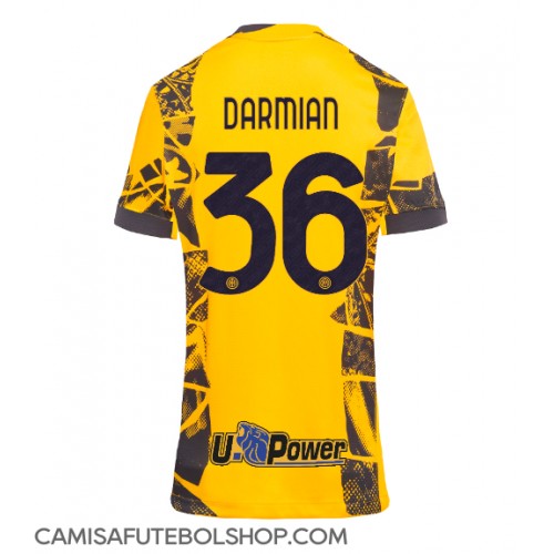 Camisa de time de futebol Inter Milan Matteo Darmian #36 Replicas 3º Equipamento Feminina 2024-25 Manga Curta